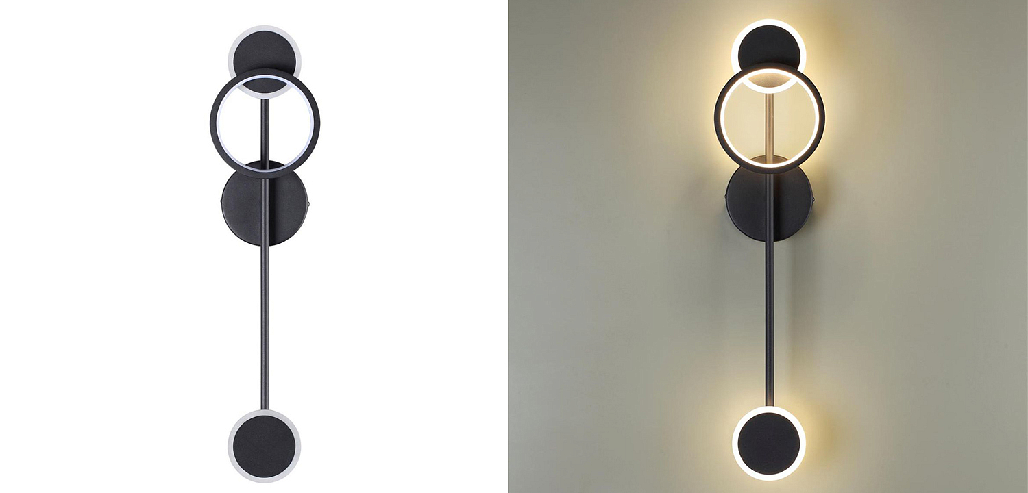 Бра Bendik Black Ring Wall lamp A Бра Bendik Black Ring Wall lamp A - Loft-Concept в Барнауле