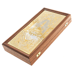 Нарды настольные из натурального камня лазурит и долерит Backgammon from Stone варинант исполнения - 6 | Loft Concept в Барнауле