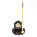 Часы настольные с ручкой из натурального камня Stone Clock варинант исполнения - 8 | Loft Concept в Барнауле