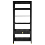 Стеллаж Elsa Dreams Black со стеклянными полками и ящиком варинант исполнения - 7 | Loft Concept в Барнауле