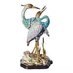 Статуэтка в виде двух птиц из фарфора с бронзовыми элементами Bird of the Garden of Eden варинант исполнения - 2 | Loft Concept в Барнауле