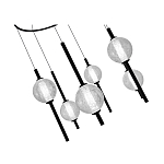 Люстра светодиодная с 6-ю сферическими стеклянными плафонами Splatter варинант исполнения - 4 | Loft Concept в Барнауле