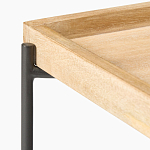 Журнальный стол с прямоугольной деревянной столешницей Urban Style Space варинант исполнения - 2 | Loft Concept в Барнауле