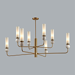 Люстра на штанге с 8-ю цилиндрическими матовыми плафонами и шарами из камня Orb Essence варинант исполнения - 2 | Loft Concept в Барнауле