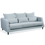 Диван Seldon с мягкими подушками голубое букле варинант исполнения - 1 | Loft Concept в Барнауле