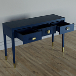 Дизайнерский Письменный стол Elsa Dreams Blue с тремя ящиками варинант исполнения - 4 | Loft Concept в Барнауле