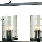 Люстра прямоугольная с 4-мя прозрачными цилиндрическими плафонами  Stamped Cylinders варинант исполнения - 1 | Loft Concept в Барнауле