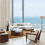 Кресло с обивкой из белого букле Armchair White Boucle варинант исполнения - 5 | Loft Concept в Барнауле