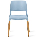 Пластиковый стул на ножках из массива бука Ferret Blue варинант исполнения - 2 | Loft Concept в Барнауле