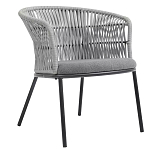 Кресло с декоративным плетением на спинке и подлокотниках Armchair Weaving варинант исполнения - 2 | Loft Concept в Барнауле