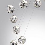 Люстра каскадня с 12-ю прозрачными шарообразными плафонами Bubbles Bocci варинант исполнения - 3 | Loft Concept в Барнауле