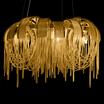 Люстра подвесная круглая с изогнутыми металлическими дугами и ниспадающими цепочками 65 см Atlantis Chain варинант исполнения - 6 | Loft Concept в Барнауле