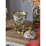 Шкатулка в форме яйца на величественных львах из фарфора с бронзовыми элементами Eden Garden варинант исполнения - 6 | Loft Concept в Барнауле