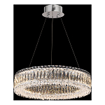 Люстра подвесная круглая из прозрачного хрусталя с корпусом из металла цвета хром Selfsufficient варинант исполнения - 3 | Loft Concept в Барнауле