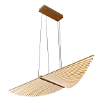 Люстра в виде распахнутых крыльев из тонких металлических планок Flight of Freedom варинант исполнения - 3 | Loft Concept в Барнауле