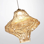 Подвесной светильник с плафоном из фактурного светло-янтарного стекла Light Ensemble варинант исполнения - 9 | Loft Concept в Барнауле