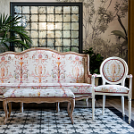 Полукресло из массива бука бежевое с растительным орнаментом Raffael Angel Beige Chair варинант исполнения - 8 | Loft Concept в Барнауле