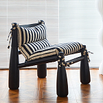 Кресло черно-белое со съемными подушками Celebrity варинант исполнения - 2 | Loft Concept в Барнауле