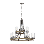 Люстра с цилиндрическим плафонами из толстого волнистого стекла в индустриальном стиле Feiss варинант исполнения - 2 | Loft Concept в Барнауле