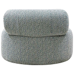 Дизайнерское круглое мягкое кресло в голубой пестрой обивке Roux Round Armchair варинант исполнения - 3 | Loft Concept в Барнауле