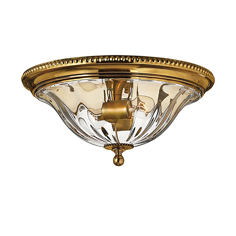 Потолочный светильник цвета латунь с прозрачным плафоном в форме чаши Hinkley Латунь Прозрачное Стекло в Барнауле | Loft Concept 