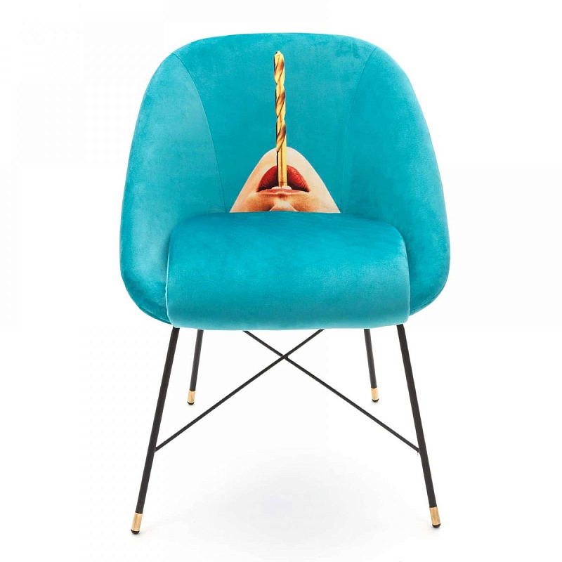Кресло Seletti Padded Chair Drill Бирюзовый Черный Кресло Seletti Padded Chair Drill Бирюзовый Черный в Барнауле | Loft Concept