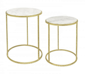 Набор из 2-х столов с мраморной поверхностью Marble