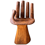 Стул из массива дерева в виде руки Buddha