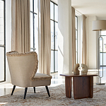 Кресло с декором бахрома Linen Fringe Chair Beige варинант исполнения - 8 | Loft Concept в Барнауле