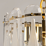 Люстра многоярусная с овальными прозрачными подвесками 28 см Harmonica варинант исполнения - 7 | Loft Concept в Барнауле