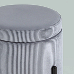 Серо-голубой пуф на черных ножках SANJAY варинант исполнения - 4 | Loft Concept в Барнауле