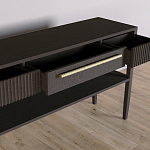 Дизайнерская Консоль с полкой и ящиком Primo Темный орех варинант исполнения - 7 | Loft Concept в Барнауле