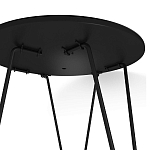 Стол журнальный с круглой столешницей из стекла Gold and Black Marble варинант исполнения - 5 | Loft Concept в Барнауле