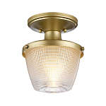 Потолочный светильник для ванных комнат с плафоном из прессованного фактурного стекла Quoizel варинант исполнения - 6 | Loft Concept в Барнауле