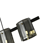 Подвесной светильник светодиодный с 5-ю цилиндрическими плафонами светло-серого цвета из стекла и стали Andrea Сhandelier Grey варинант исполнения - 3 | Loft Concept в Барнауле