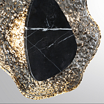 Бра с волнообразным стеклянным плафоном и вставкой из мрамора Liquid Stone варинант исполнения - 16 | Loft Concept в Барнауле