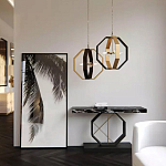 Консоль чёрная с геометрическим основанием Josette варинант исполнения - 2 | Loft Concept в Барнауле