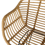 Стул барный с ротанговым плетением Half Bar Chair with Wicker с подлокотниками варинант исполнения - 8 | Loft Concept в Барнауле