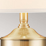 Настольная лампа со тканевым абажуром и прозрачным ребристым стеклянным основанием Quoizel варинант исполнения - 2 | Loft Concept в Барнауле