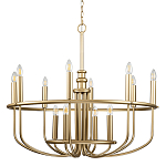  Люстра круглая двухъярусная цвета латунь с 12-ю лампами Kichler варинант исполнения - 1 | Loft Concept в Барнауле