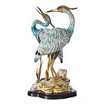 Статуэтка в виде двух птиц из фарфора с бронзовыми элементами Bird of the Garden of Eden варинант исполнения - 1 | Loft Concept в Барнауле