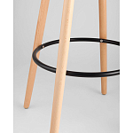 Пластиковый барный стул на ножках из массива бука Eames White варинант исполнения - 4 | Loft Concept в Барнауле