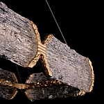 Люстра прямоугольная с текстурным природным рисунком IceFlame варинант исполнения - 3 | Loft Concept в Барнауле