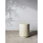 Приставной столик с рисунком из раковин устриц Bone Inlay варинант исполнения - 10 | Loft Concept в Барнауле