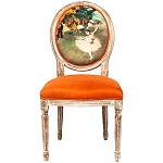 Стул из натурального бука оранжевое с цветным принтом Impressionism in Color варинант исполнения - 1 | Loft Concept в Барнауле