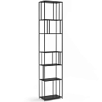 Высокий стеллаж из металла Menzie High Metal Rack Black варинант исполнения - 1 | Loft Concept в Барнауле