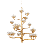 Люстра золотая в виде растения Golden Flower Glade варинант исполнения - 4 | Loft Concept в Барнауле