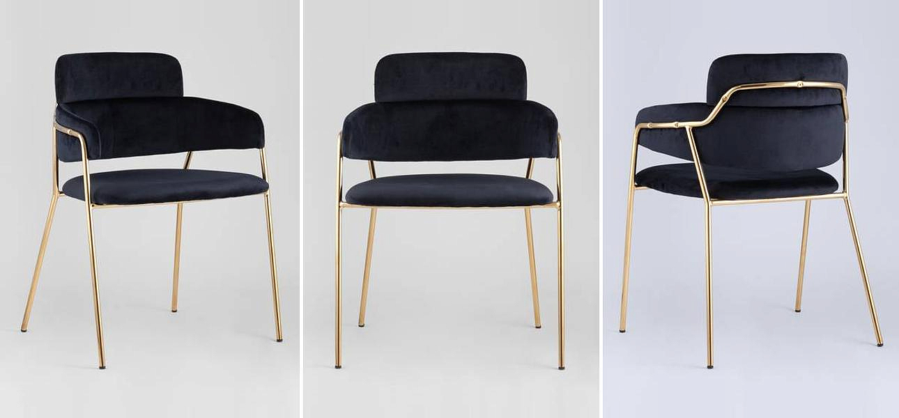 Polina chair Тёмно-синий Велюр Polina chair Тёмно-синий Велюр - Loft-Concept в Барнауле
