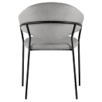 Серый стул с обивкой из искусственной замши Alexis варинант исполнения - 4 | Loft Concept в Барнауле