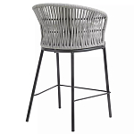 Стул барный с декоративным плетением на спинке и подлокотниках Chair Weave варинант исполнения - 3 | Loft Concept в Барнауле